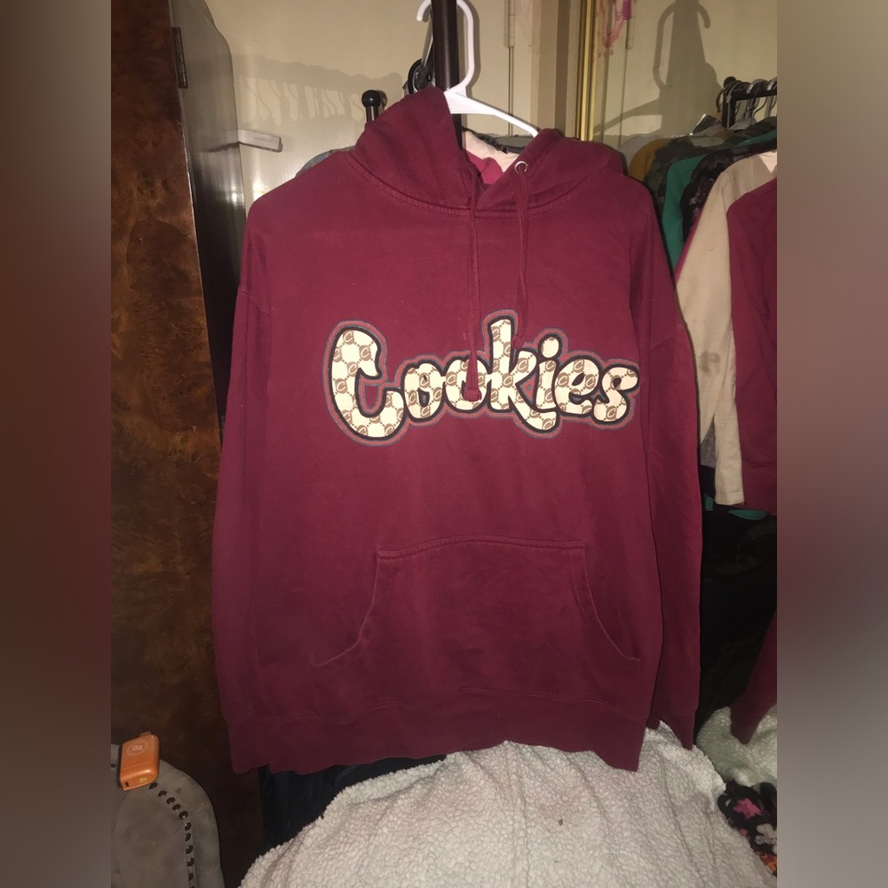 Unisex Pullover “Cookies” Maroon Sweatshirt.